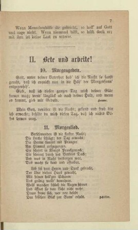 II. Bete und arbeite!