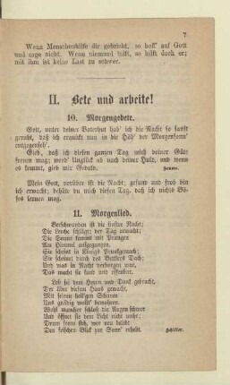 II. Bete und arbeite!