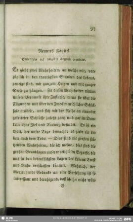Neuntes Kapitel. Seelenruhe auf religiöse Begriffe gegründet