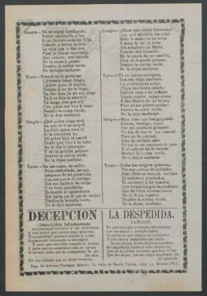 Decepción : (Canción moderna)