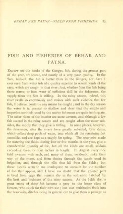 Fish and fisheries of Behar and Patna