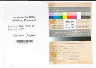 Entnazifizierung August Diekmann , geb. 08.04.1912 (Badeoberinspektor)