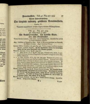 Vierte Unterabtheilung. Die länglicht eyförmig gebildeten Venusmuscheln.