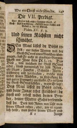 147-167, VII. Wie ein Christ seinen Nächsten nicht schmähe [...]