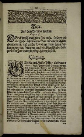 [Christ-Adelicher Leich-Sermon.]