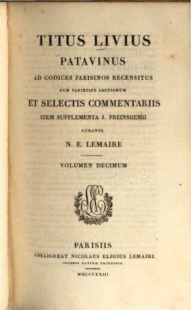 Titus Livius Patavinus, Vol. 10 : Liber 77 - 111