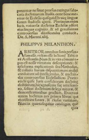 Philippus Melanthon.