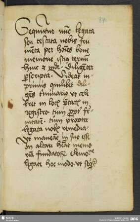 [Text: Verzeichnis von Vermächtnissen und Schenkungen.]