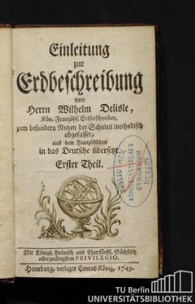 Erster Theil: Einleitung zur Erdbeschreibung.