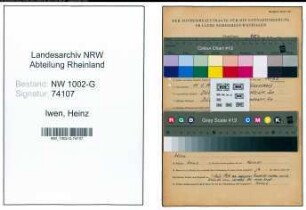 Entnazifizierung Heinz Iwen, geb. 11.01.1914 (Kraftfahrer)