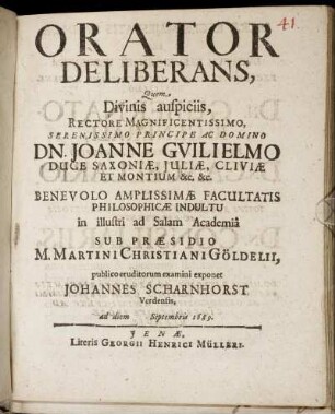Orator Deliberans