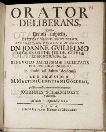 Orator Deliberans