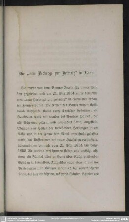 Die "neueHerberge zur Heimath" in Bonn