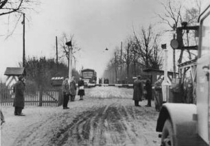 Nachkrieg. Übergangstelle zwischen den Besatzungszonen