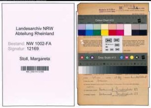 Entnazifizierung Margareta Stoll, geb. 11.05.1906 (Verwalterin)