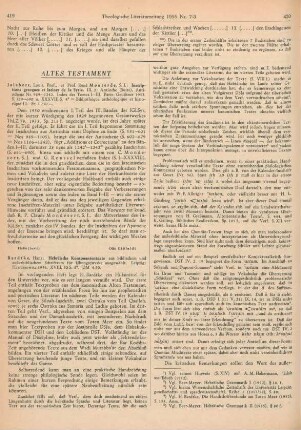419-421 [Rezension] Hebräische Konsonantentexte