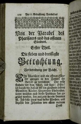 Die sieben und dreissigste Betrachtung. - Die acht und dreissigste Betrachtung.