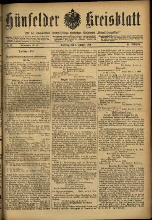 Ausgabe vom Dienstag, den 04. Februar 1919.