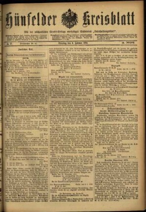 Ausgabe vom Dienstag, den 04. Februar 1919.