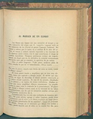 Al margen de un elogio