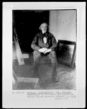 Fotostudie zu "Portrait des Schwälmer Müller Georg Heinrich Schmidt"