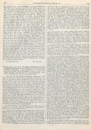 933-937 [Rezension] Geiselmann, Josef Rupert, Die lebendige Überlieferung als Norm des christlichen Glaubens