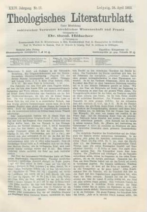 193-195 [Rezension] Ein Original-Dokument aus der Diocletianischen Christenverfolgung