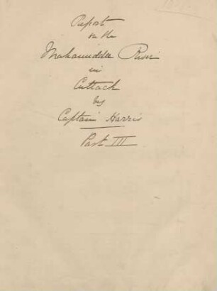 Report, Part III, of the superintending engineer and executive engineer on the Mahanuddy river in Cuttack