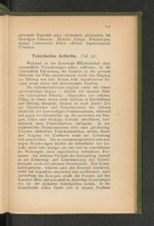 Tuberkulöse Arthritis. (Taf. 52).