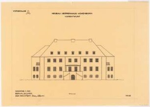 Herrenhaus Hohenborn bei Kassel Umbau: Westansicht 1:100