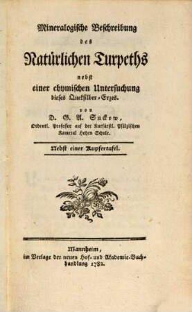 Mineralogische Beschreibung des natürlichen Turpeths