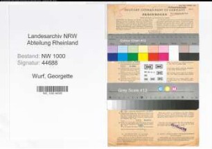 Entnazifizierung Georgette Wurf, geb. 22.11.1904 (Angestellte)