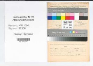 Entnazifizierung Hermann Heimel, geb. 31.08.1898 (Polizeimeister)