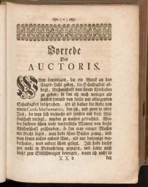 Vorrede Des Auctoris
