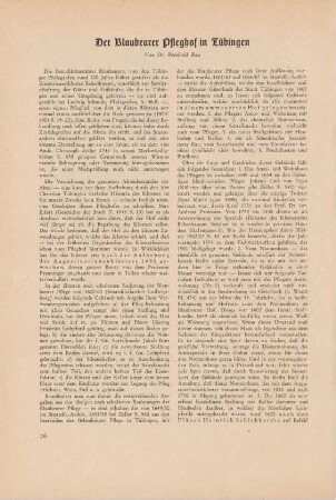 26-28 Der Blaubeurer Pfleghof in Tübingen