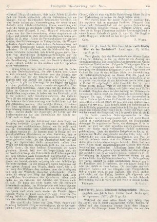 100-102 [Rezension] Burckhardt, Jakob, Griechische Kulturgeschichte