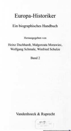 Europa-Historiker : ein biographisches Handbuch, 2