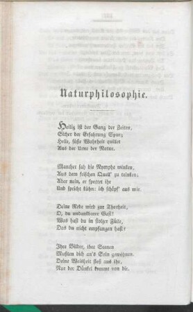 Naturphilosophie.