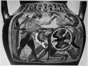 Bauchamphore mit der Darstellung des Kampfes des Herakles mit Gorgoneus aus Caere