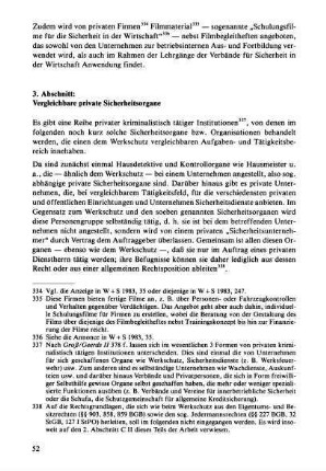 52-63, 3. Abschnitt: Vergleichbare private Sicherheitsorgane
