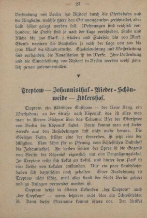 Treptow - Johannisthal - Nieder-Schönweide - Adlershof