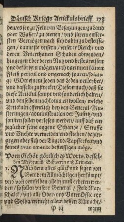 Vom Gehör göttliches Worts, desselben Mißbrauch, Schweren und Trincken