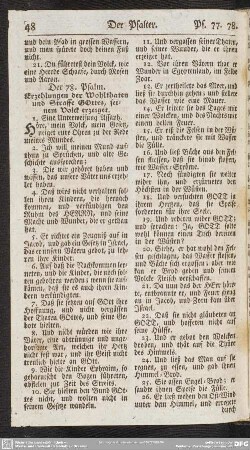 Der 78. Psalm. Erzehlungen der Wohlthaten und Straffe GOttes, seinem Volck erzeiget