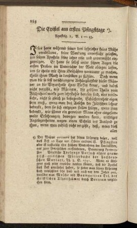 Die Epistel am ersten Pfingsttage. Apostelg. 2, V. 1-13