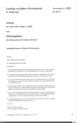 241: Landtag Baden-Württemberg, Beilagen, 1993, Bd. 15
