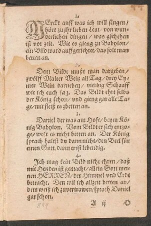 MErckt auff was ich will singen/ || hört zu jhr lieben Leut/