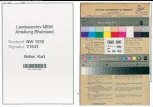 Entnazifizierung Karl Boller , geb. 17.02.1903 (Kaufmaennischer Angestellter)