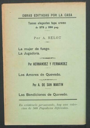Obras editadas por la casa