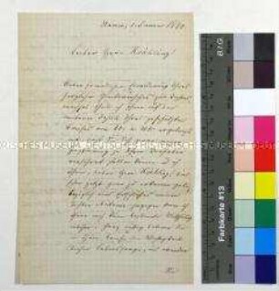 Brief von Wilhelm Bußmann an Joseph Köchling mit der Erlaubnis zur Hochzeit mit der Tochter Antonia (mit Briefumschlag)