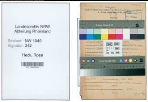 Entnazifizierung Rosa Heck , geb. 24.09.1920 ()